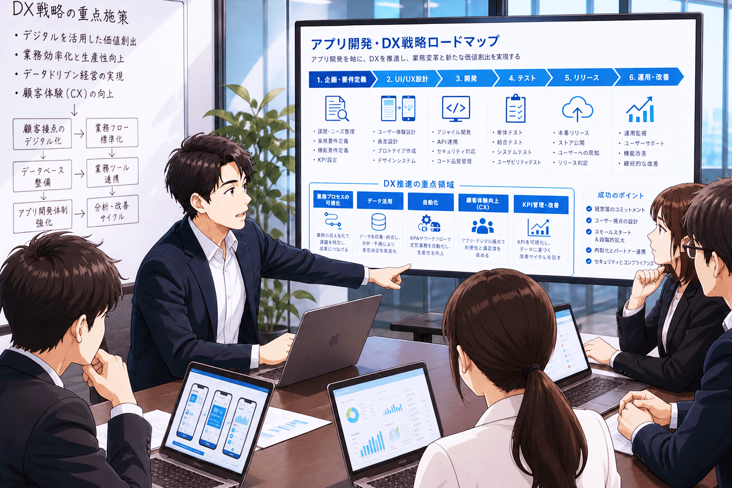 DX戦略の打ち合わせ風景
